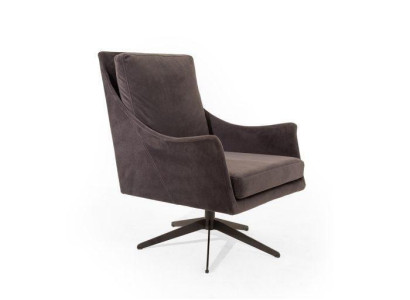 Stylish, functional armchair with swivel seat and metal frame